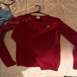 Gymshark Red Long Sleeve Women's Top